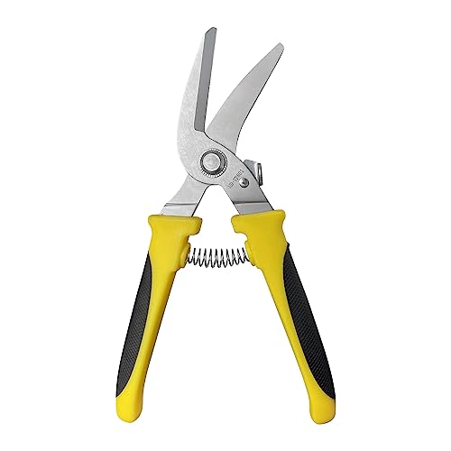 BOOSDEN Household Shears, Metal Sheet Cutters,Sharp Wire Cutters,Tin Snips Cut Tin,Metal Cutter,8 inch Pruning scissors Garden Scissors with Stainless Steel Blades - Image 1