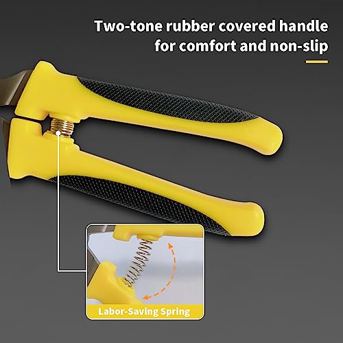BOOSDEN Household Shears, Metal Sheet Cutters,Sharp Wire Cutters,Tin Snips Cut Tin,Metal Cutter,8 inch Pruning scissors Garden Scissors with Stainless Steel Blades - Image 4