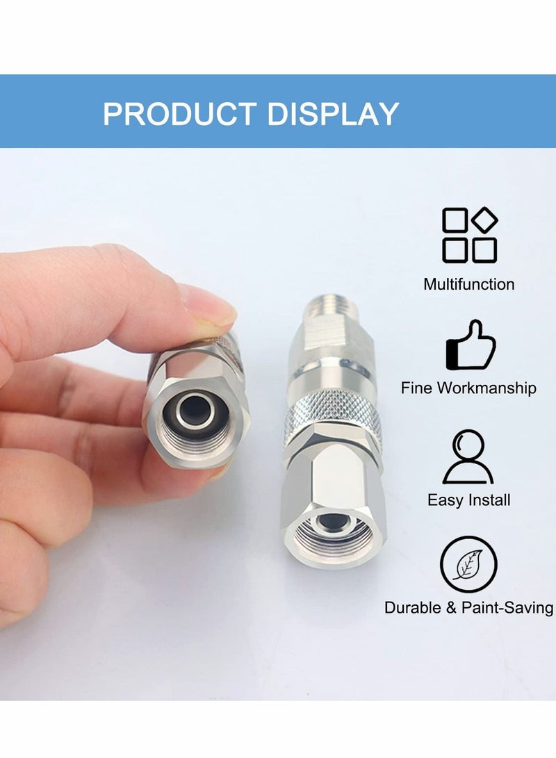 KASTWAVE Sprayer Swivel Joint, 1/4 Inch Stainless Steel Airless High Pressure Spray Gun Hose Swivel Connector Accessories, High Pressure Painting Supplies, Swivel Fittings for Paint Sprayers and Hose - Image 3