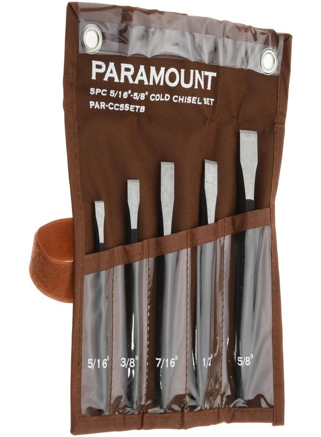 Paramount 5 Piece Cold Chisel Set: 5/16", 3/8", 7/16", 1/2", and 5/8" - Image 1