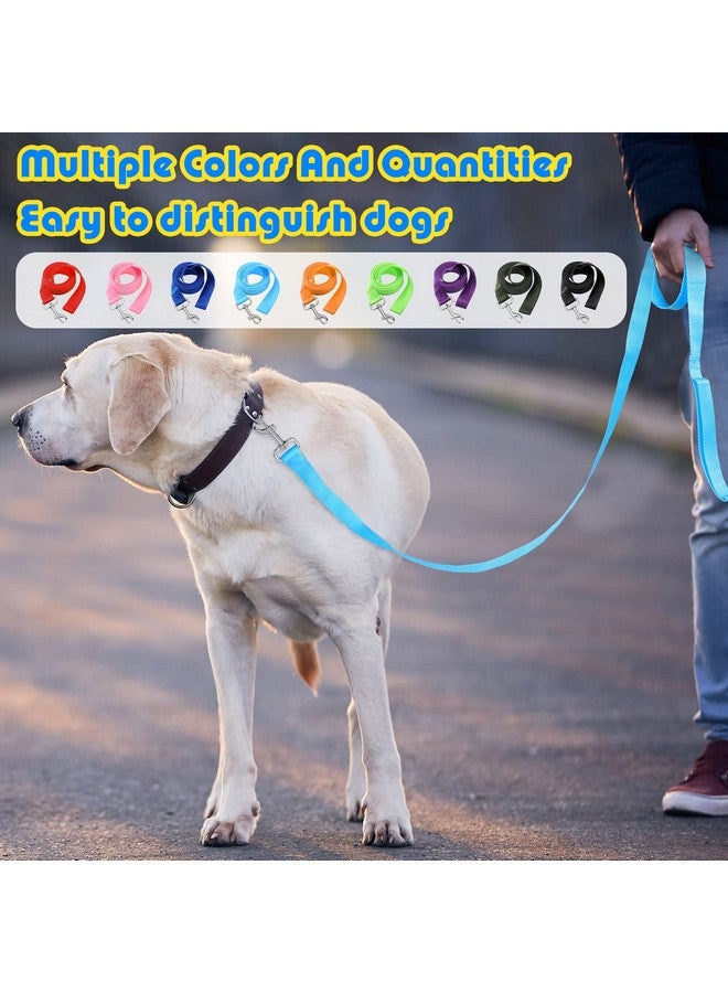 Sanwuta 9 Pack Nylon Dog Training Leash Bulk 6 ft Dog Leash for Small and Medium Puppy Traction Rope for Training, Play, Camping, or Backyard(Colorful) - Image 2