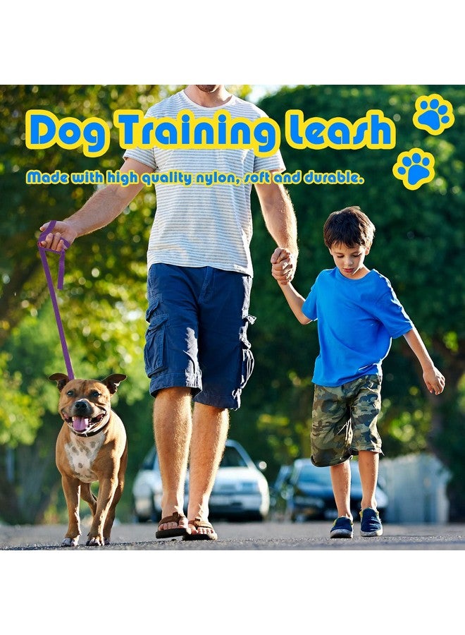 Sanwuta 9 Pack Nylon Dog Training Leash Bulk 6 ft Dog Leash for Small and Medium Puppy Traction Rope for Training, Play, Camping, or Backyard(Colorful) - Image 3