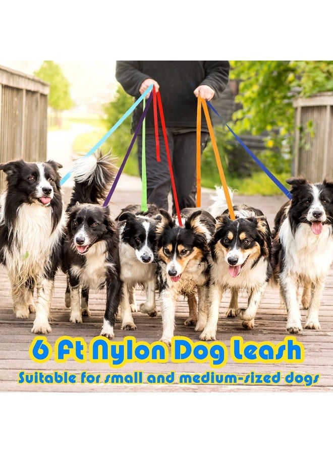 Sanwuta 9 Pack Nylon Dog Training Leash Bulk 6 ft Dog Leash for Small and Medium Puppy Traction Rope for Training, Play, Camping, or Backyard(Colorful) - Image 5