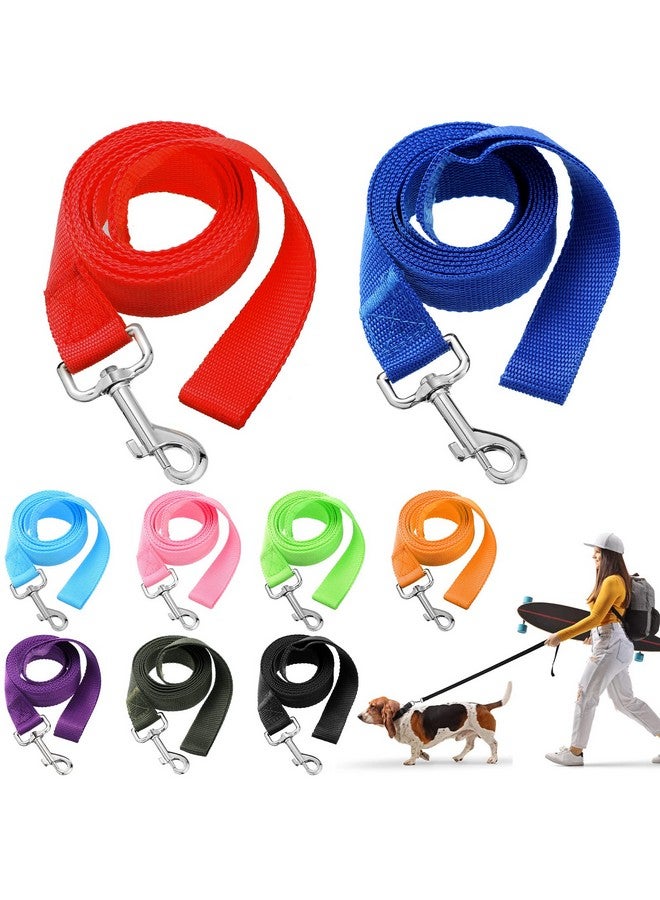 Sanwuta 9 Pack Nylon Dog Training Leash Bulk 6 ft Dog Leash for Small and Medium Puppy Traction Rope for Training, Play, Camping, or Backyard(Colorful) - Image 1