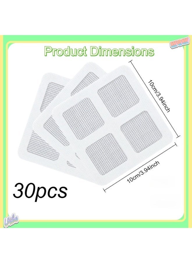 Hugifts 30 Pcs Disposable Shower Drain Hair Catcher Stickers, Self‑Adhesive Fiberglass Mesh Drain Sticker, Trap Hair & Pet Debris for Shower Bathtub Sink Washing Machine Drain - Image 5