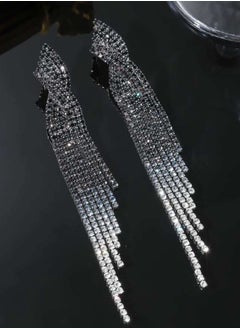 إيكوال حلق أذن نسائي طويل انيق وعصري مرصع بالزركون  - Image 4