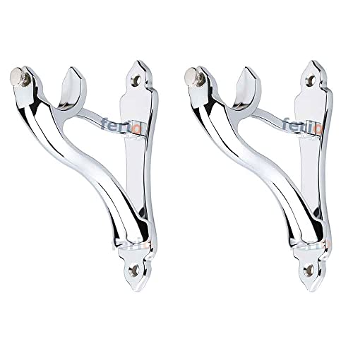 Ferio Heavy Curtain Bracket and Holder for Door and Window Acceessories for Home Décor 1 Inch Rod Chrome Finish Set of 2 - Image 4