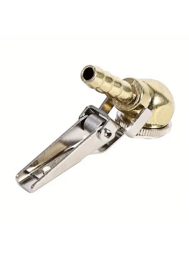 Silvery Metal Skeleton Tire Chuck Adjustable Pressure Regulator Durable Portable Car Truck Tool - Image 2