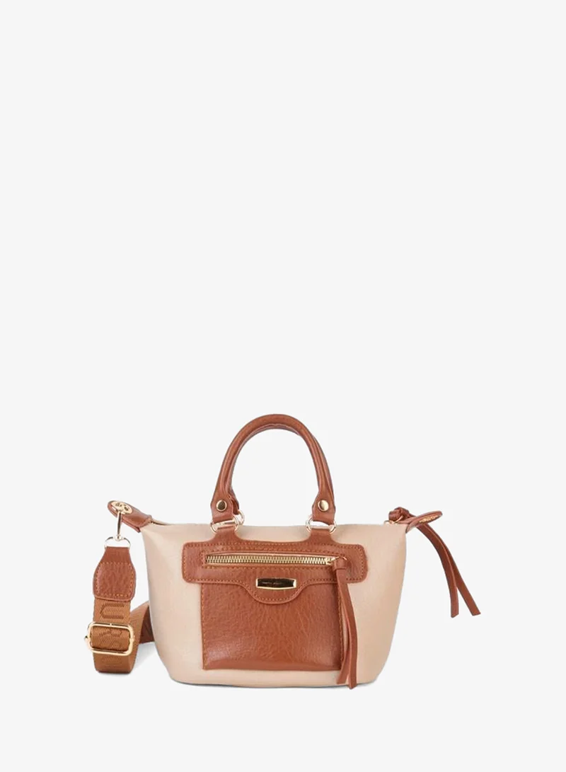 Women's Lupin Vizon-Tabby Lined Column Strap Zipper Closure Hand, Arm and Shoulder Bag.