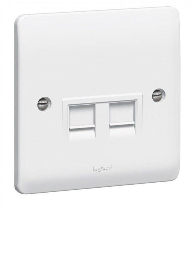 Legrand - Legrand Synergy 730057 Double Data Socket 1G RJ45 Cat 6 White - Image 1