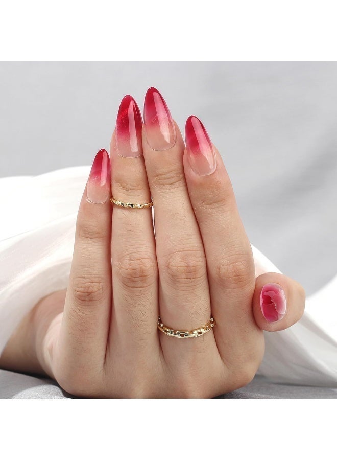 Anglicolor 30 Pieces Press On Nails, Seamless and Removable Nail Stickers, French Pastel Press On Nails, Reusable False Nails, Fack Nails, 15 Sizes - A107 - Image 2