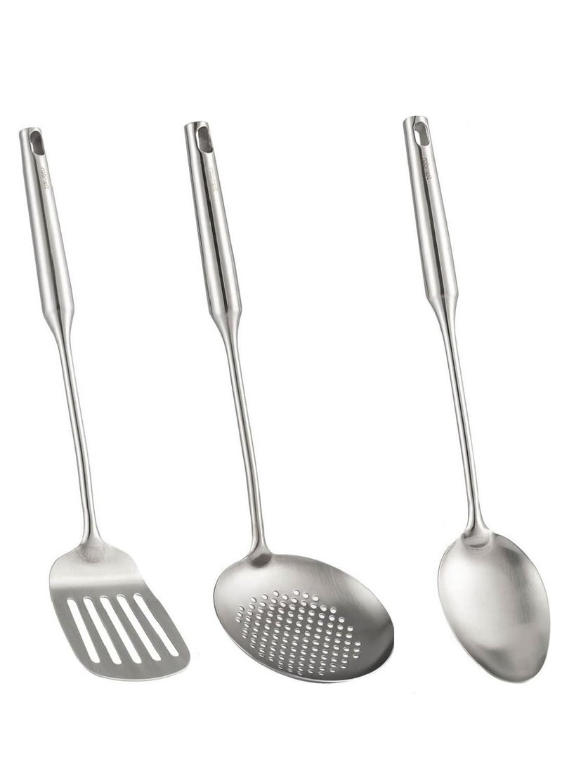 Elegant Home A set of 3-piece stainless steel cooking spoons  - Image 1