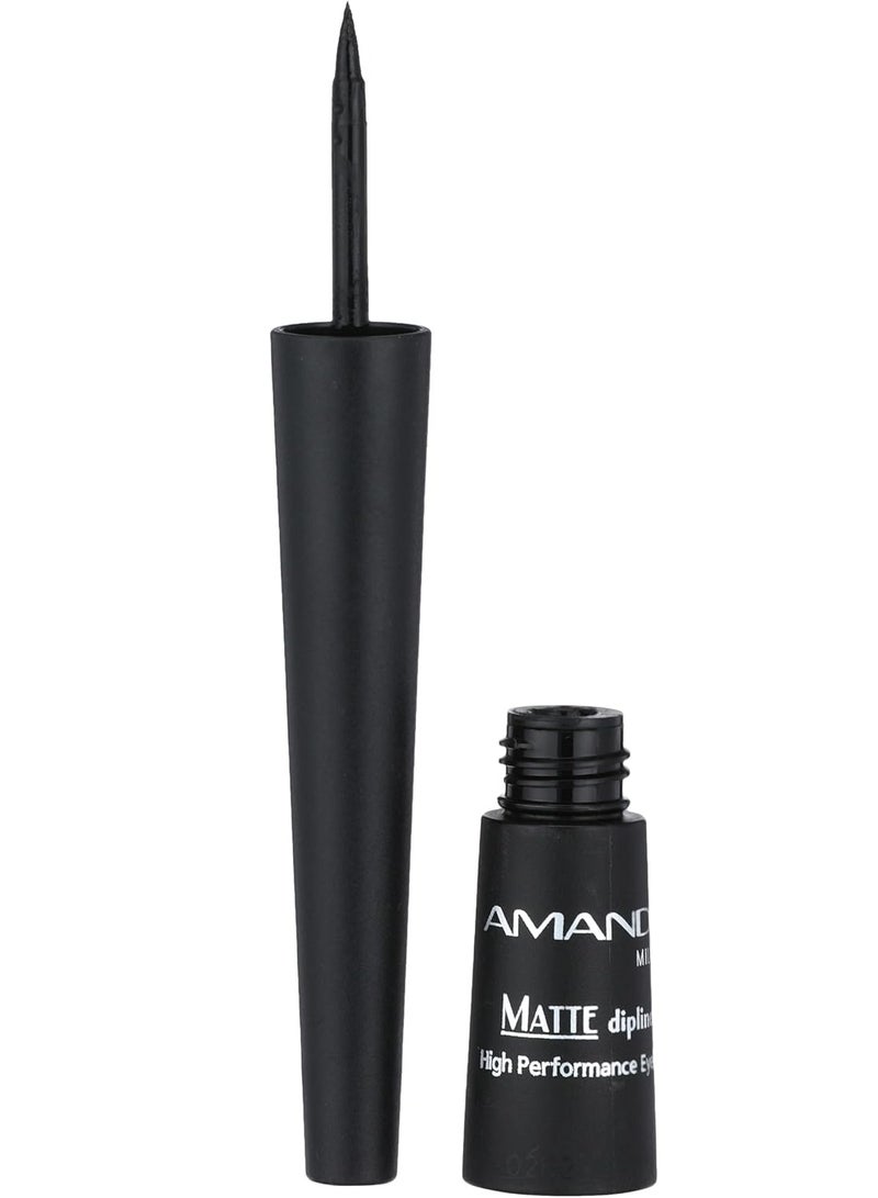 Amanda Milano Dip Liner Matte High Performance Eyeliner Black - Image 1