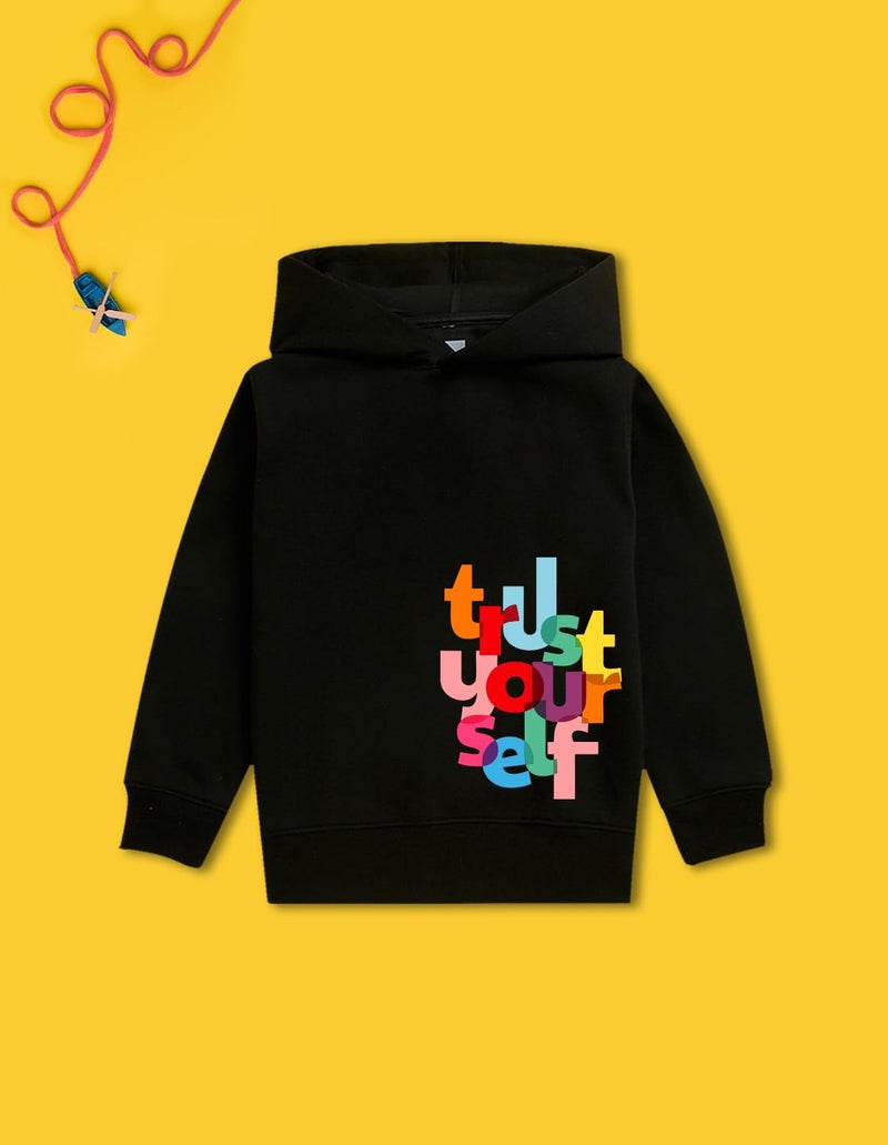 Nusyl Boy's Fleece Neck Hooded Sweatshirt (NUUCSWT0869.2_Black - Image 5