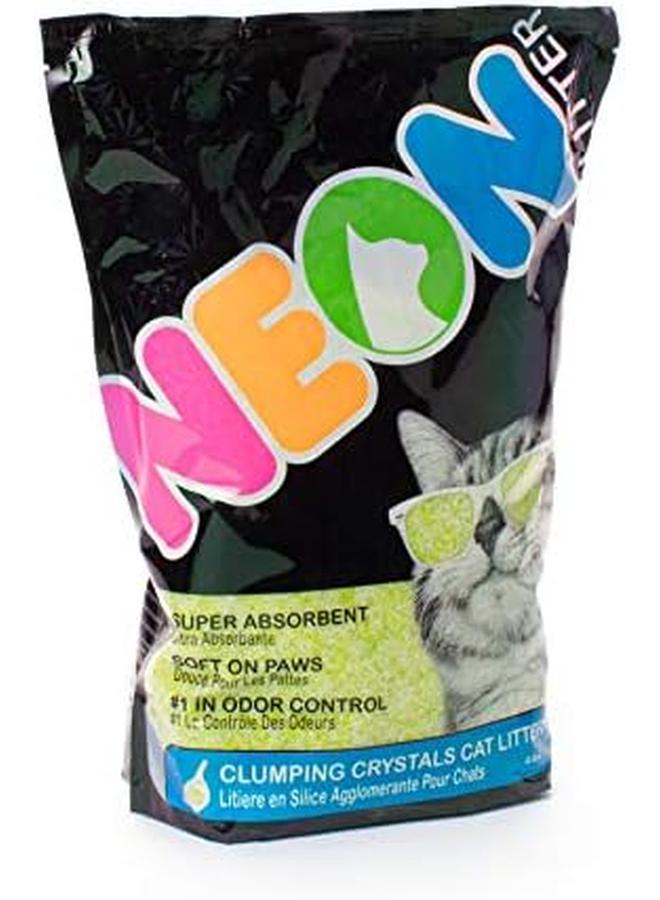 نيون  تكتل هلام السيليكا كريستال فضلات القطط باللون الأخضر - Image 2