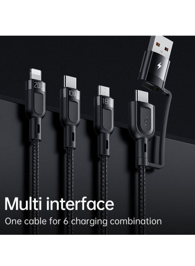 مكدودو 2 في 3 كابل شحن سريع 100 وات محرك الطاقة PD لأجهزة الكمبيوتر المحمول والكمبيوتر اللوحي والجوال 1.2 متر CA-8800 - Image 3