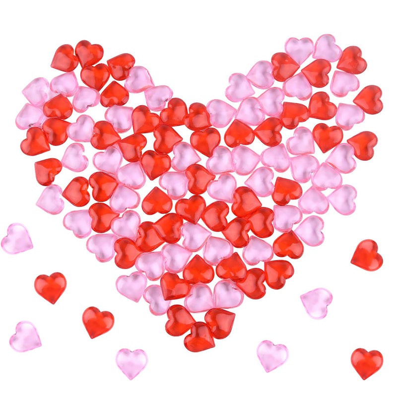 TUPARKA Acrylic Hearts Red Acrylic Hearts for Table Decoration/Home Decoration/Vase Fillers in Valentine's Day or Wedding Day - Image 3