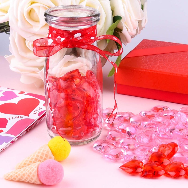 TUPARKA Acrylic Hearts Red Acrylic Hearts for Table Decoration/Home Decoration/Vase Fillers in Valentine's Day or Wedding Day - Image 4