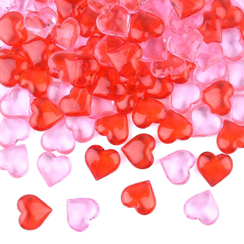TUPARKA Acrylic Hearts Red Acrylic Hearts for Table Decoration/Home Decoration/Vase Fillers in Valentine's Day or Wedding Day - Image 1