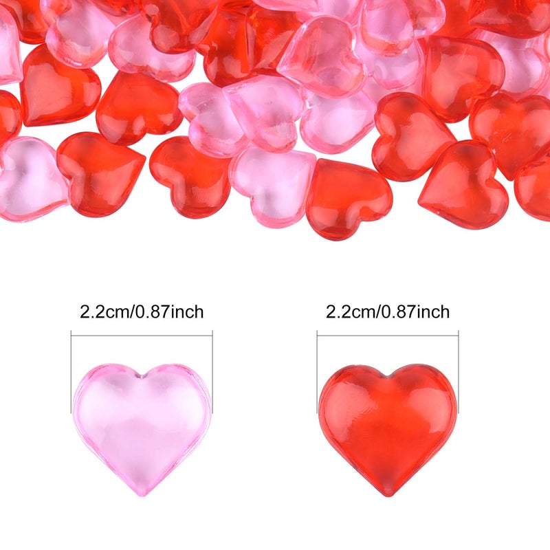 TUPARKA Acrylic Hearts Red Acrylic Hearts for Table Decoration/Home Decoration/Vase Fillers in Valentine's Day or Wedding Day - Image 2