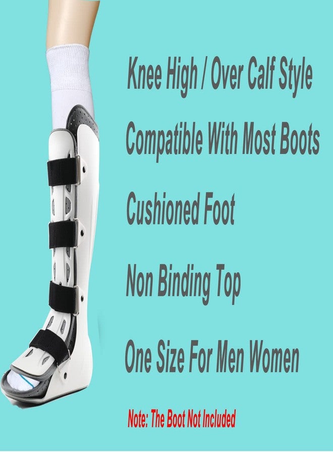 LORVVDE Walking Boot Socks Hospital Sock Liner for Orthopedic Boot Walker Brace, Boot Socks for Air Cam Walkers and Fracture Boot Cast Cover Surgical leg 2 Pairs - Image 2