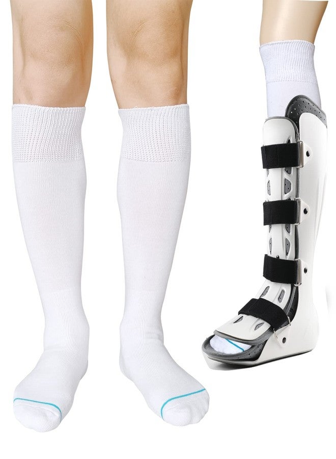 LORVVDE Walking Boot Socks Hospital Sock Liner for Orthopedic Boot Walker Brace, Boot Socks for Air Cam Walkers and Fracture Boot Cast Cover Surgical leg 2 Pairs - Image 1