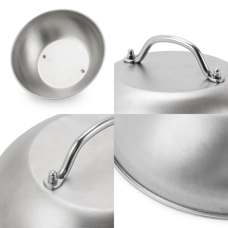 ZBXFCSH Compatible with Blackstone 5555 Stainless Steel 9" Griddle Melting Cheese Dome Wok Lids- Commercial Grade Basting and Steaming Cover- Best for Use in Flat Top Grills, 0.6mm Thickness-2 Domes - Image 3
