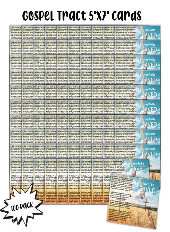 Lashicorn Gospel Tract How To Be Saved 100pk 5x7” Flyer Wallet Folds to 5x3.5” Door Knocking Soul Winning Roman Road Handout Evangelist Instruction Guide to Heaven - Image 2