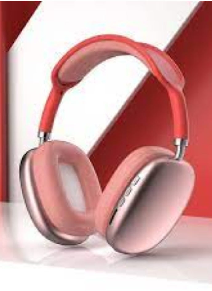 NATIONAL PLASTIC - P9 PRO MAX Bluetooth Wireless Headset Over-Ear Headphone With Mic RED - Image 1