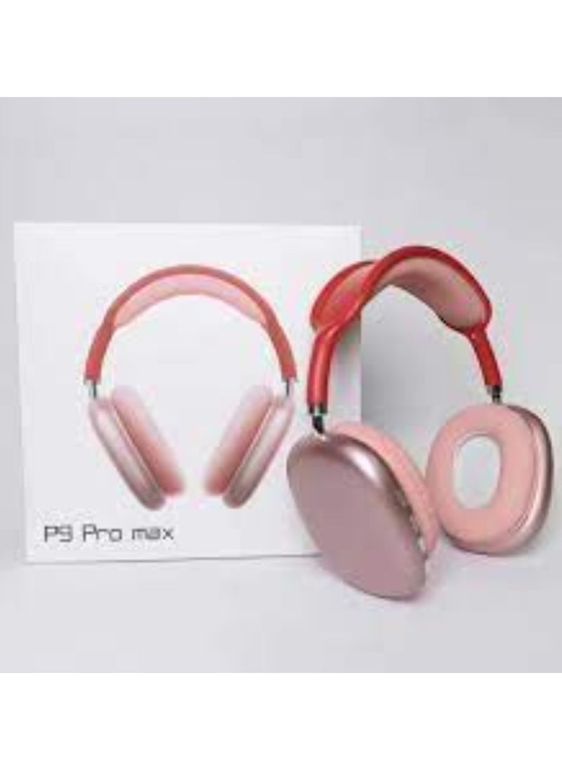 NATIONAL PLASTIC - P9 PRO MAX Bluetooth Wireless Headset Over-Ear Headphone With Mic RED - Image 1