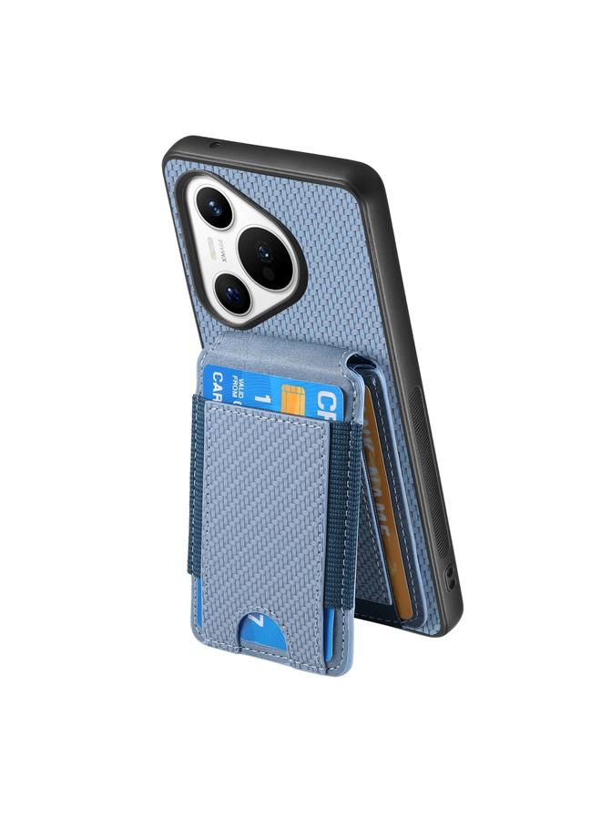 اس-توب جراب لهاتف Huawei Pura 70 Pro مصنوع من ألياف الكربون مع حامل عمودي قابل للطي - Image 3