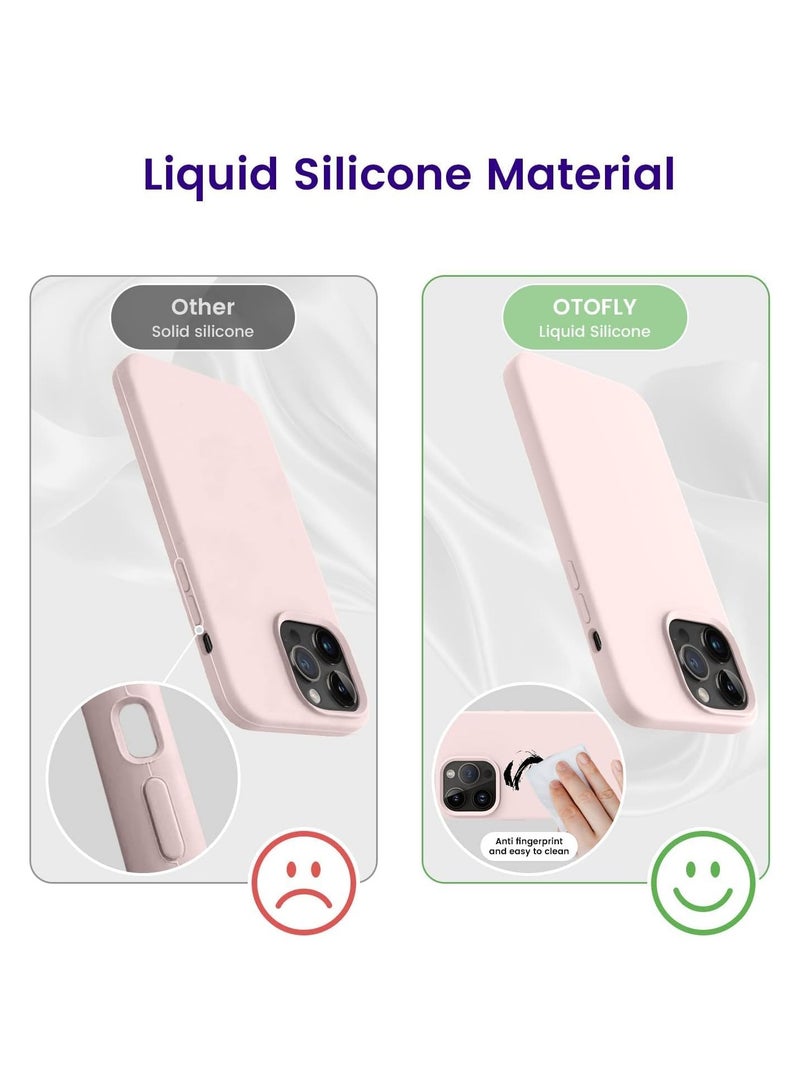 حافظة مصممة لجهاز آيفون 14 برو ماكس، حافظة هاتف رفيعة مصنوعة من السيليكون مقاومة للصدمات لجهاز آيفون 14 برو ماكس 6.7 بوصة (وردي طباشيري) - Image 4