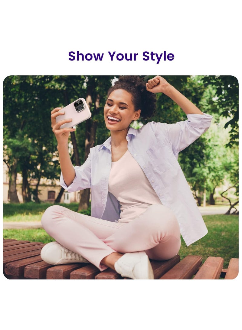 حافظة مصممة لجهاز آيفون 14 برو ماكس، حافظة هاتف رفيعة مصنوعة من السيليكون مقاومة للصدمات لجهاز آيفون 14 برو ماكس 6.7 بوصة (وردي طباشيري) - Image 5