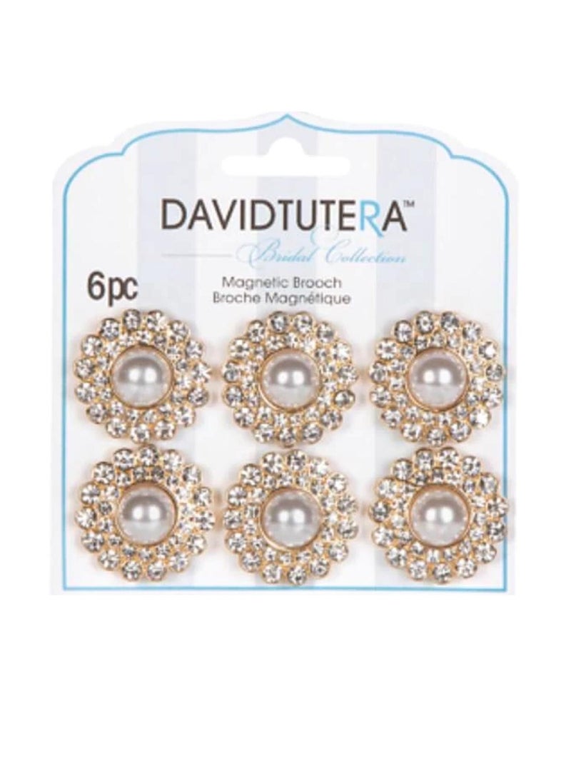 ديفيد توتيرا دبابيس ديفيد توتيرا الوهم الذهبية وحجر الراين والمغناطيس 6 قطع - Image 1