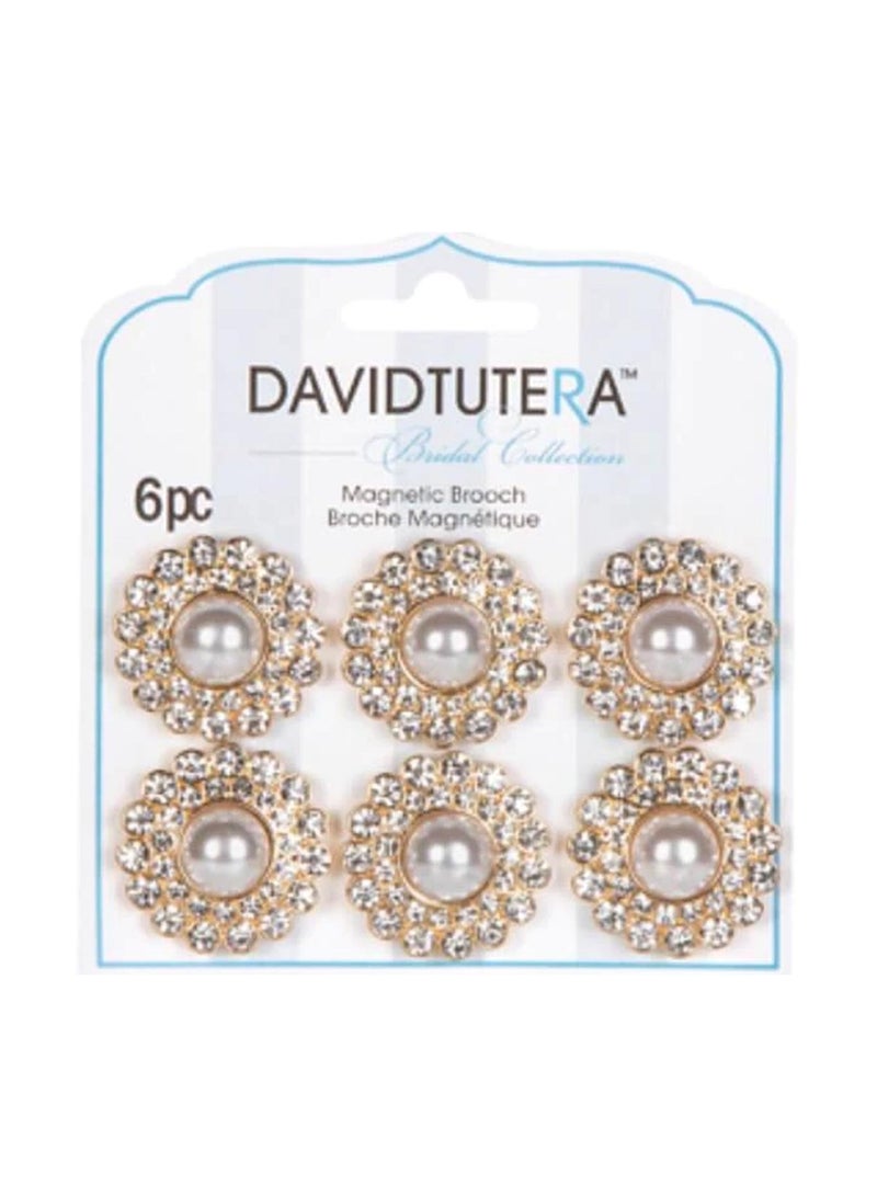 ديفيد توتيرا دبابيس ديفيد توتيرا الوهم الذهبية وحجر الراين والمغناطيس 6 قطع - Image 2