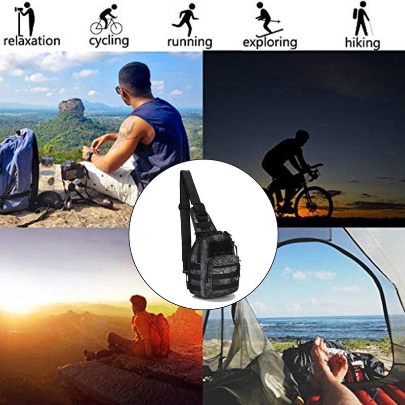 Blanco Tactical Shoulder Sling Bag Small Outdoor Chest Pack Backpack for Men Traveling, Trekking, Camping, Sling Backpack - Image 5