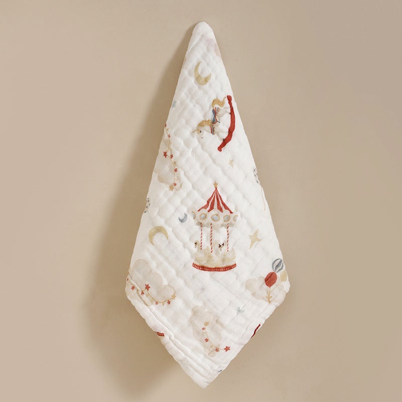 Six-Layer Pure Cotton Baby Washcloths Soft High-Density carousel] 