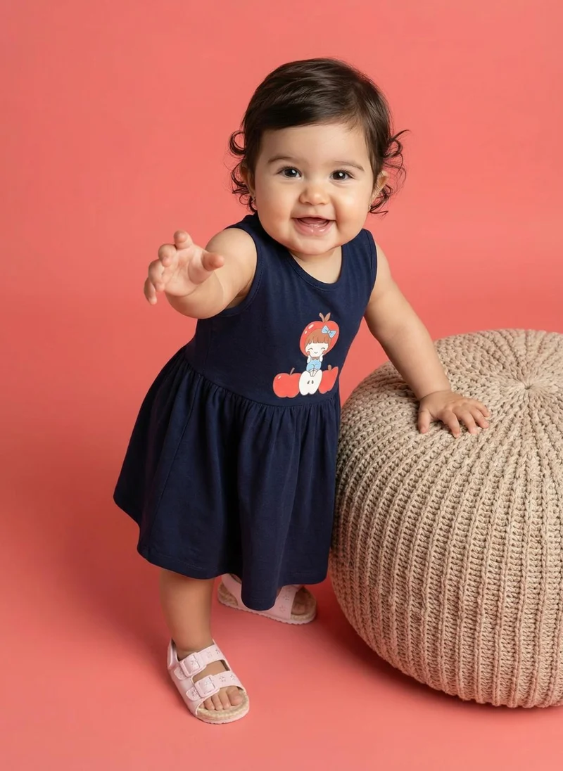 Nautinati Nautinati Baby Girls' 100% Cotton Pack of 2 Quirky Rabbit All-over Print Dresses