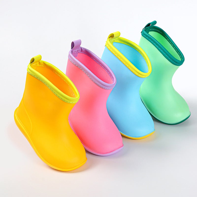 Nude Shoes Children'S Rain Boots Boys And Girls Can Add Velvet Baby Rubber Shoes Children'S Four Seasons Rain Boots - Image 4