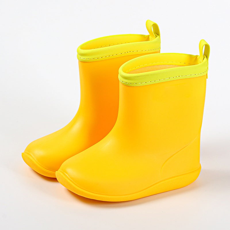 Nude Shoes Children'S Rain Boots Boys And Girls Can Add Velvet Baby Rubber Shoes Children'S Four Seasons Rain Boots - Image 1