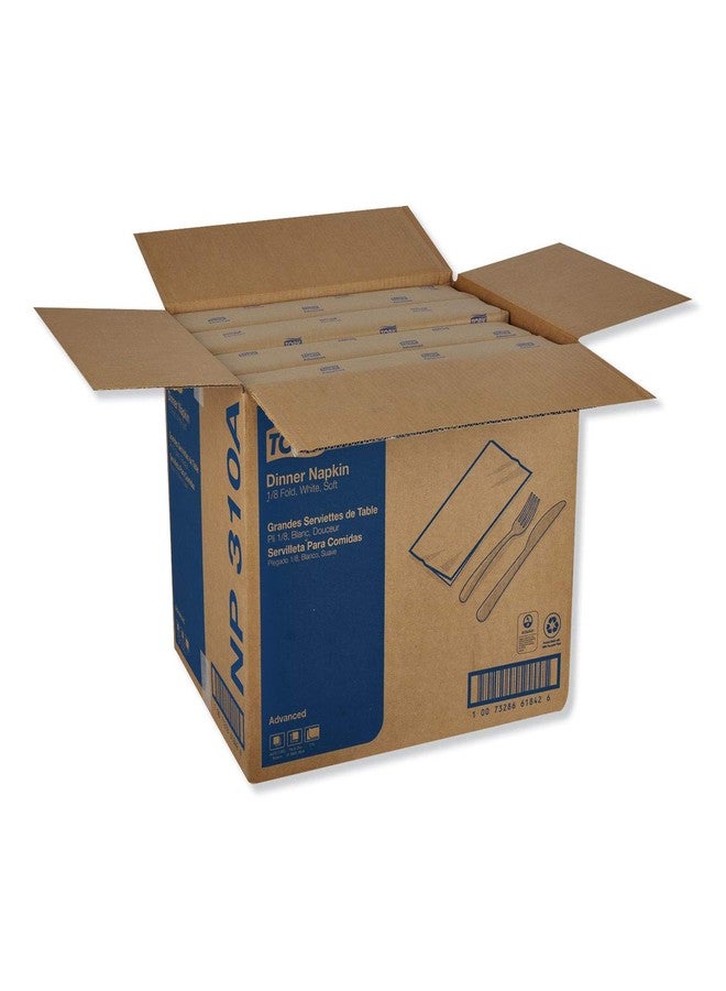 Tork مناديل طعام بيضاء من تورك، متقدمة، 1/8 مطوية، 2 طبقة، 15" × 16.25"، 8 × 375 منديل، NP310A - Image 4