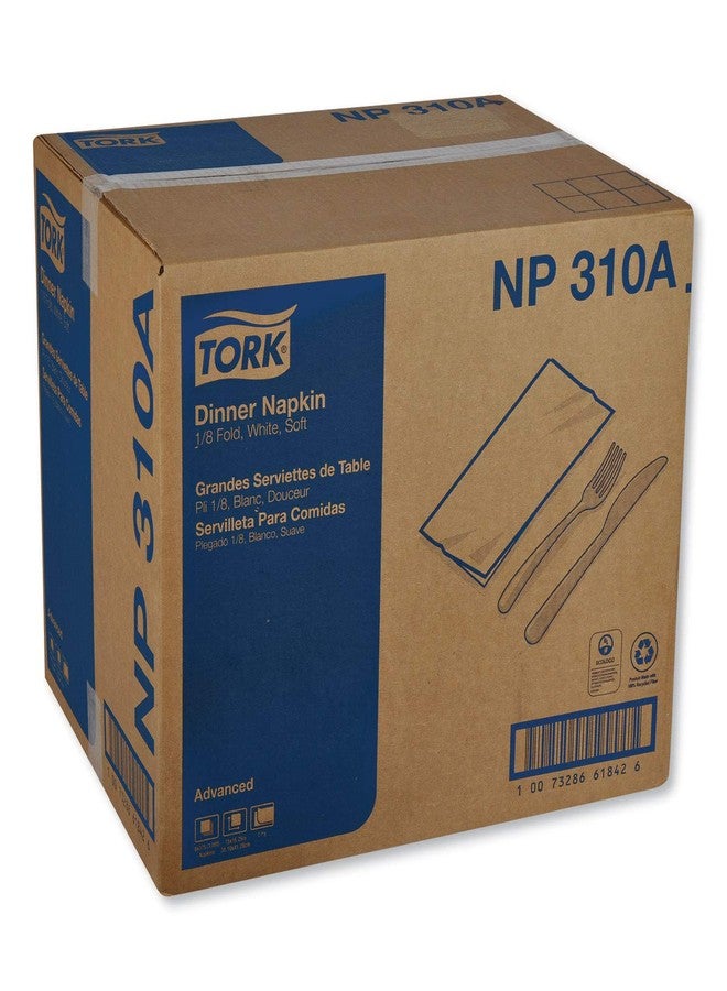 Tork مناديل طعام بيضاء من تورك، متقدمة، 1/8 مطوية، 2 طبقة، 15" × 16.25"، 8 × 375 منديل، NP310A - Image 5