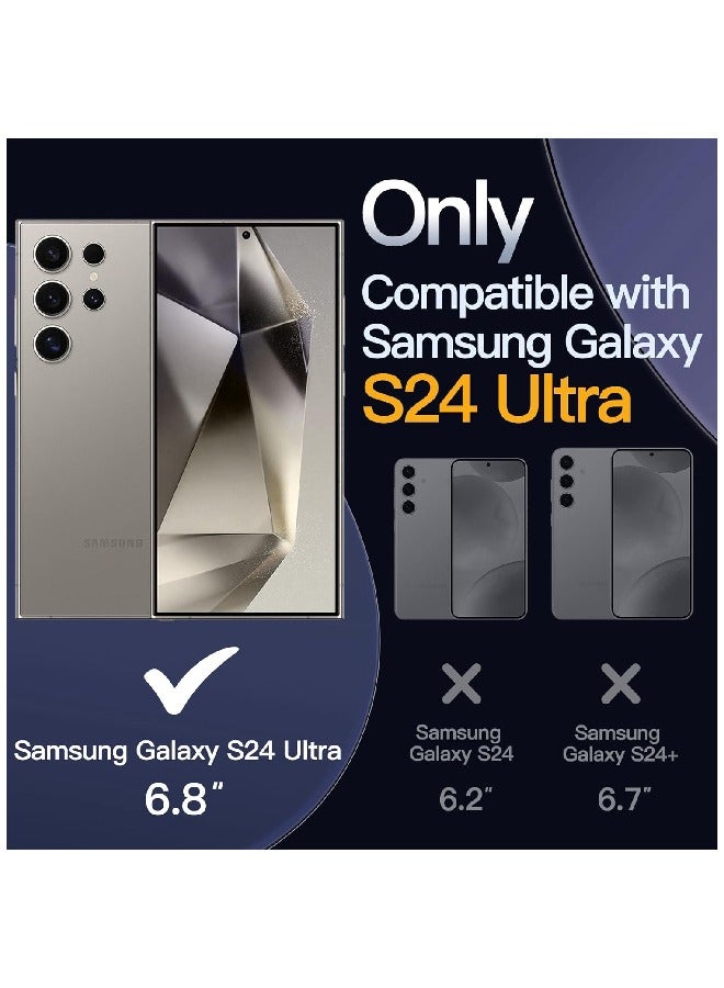 FOCUS Magnetic Case for Samsung Galaxy S24 Ultra 5G, Compatible with MagSafe, Shockproof Protective Phone Cover, Non-Yellowing Soft Clear PC Back (Clear) - Image 2