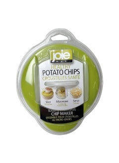 Healthy Plastic Microwave Proof Potato Chip Maker Slicer Green and Clear 7.87 x 6 x 7 cm 44000