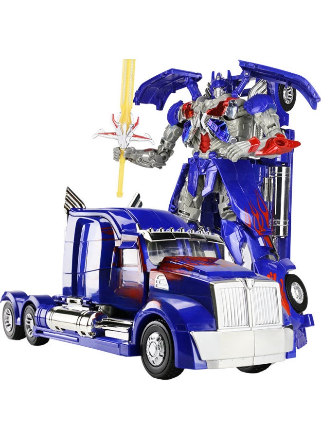 Generic - Transformable Toy Model Car Robot Bumblebee Dinosaur Cable Handheld Gundam Alloy Authentic Children's Boys Gifts-Color: Wasp Beetle (sound And Light Version) + Acrylic Box - Image 1