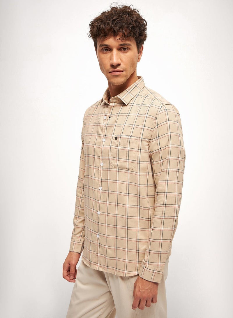 THE BEAR HOUSE Cotton Shirt for Men | Slim Fit, Long Sleeve, Casual & Formal Wear | Soft, Breathable Fabric for Office, Everyday, & All-Season Use in Classic & Trendy - Image 2