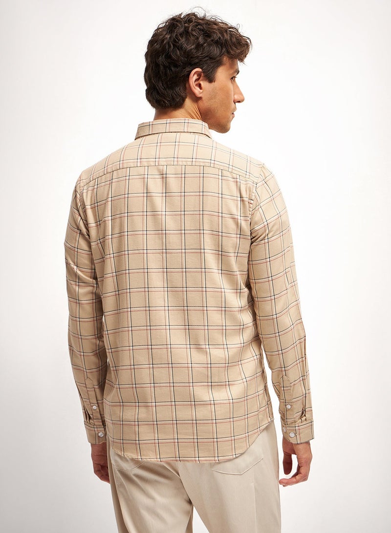 THE BEAR HOUSE Cotton Shirt for Men | Slim Fit, Long Sleeve, Casual & Formal Wear | Soft, Breathable Fabric for Office, Everyday, & All-Season Use in Classic & Trendy - Image 4