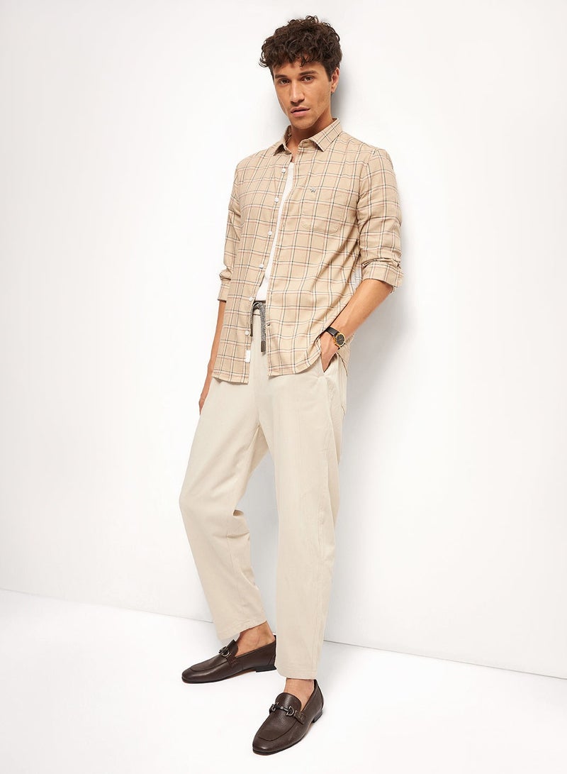 THE BEAR HOUSE Cotton Shirt for Men | Slim Fit, Long Sleeve, Casual & Formal Wear | Soft, Breathable Fabric for Office, Everyday, & All-Season Use in Classic & Trendy - Image 5