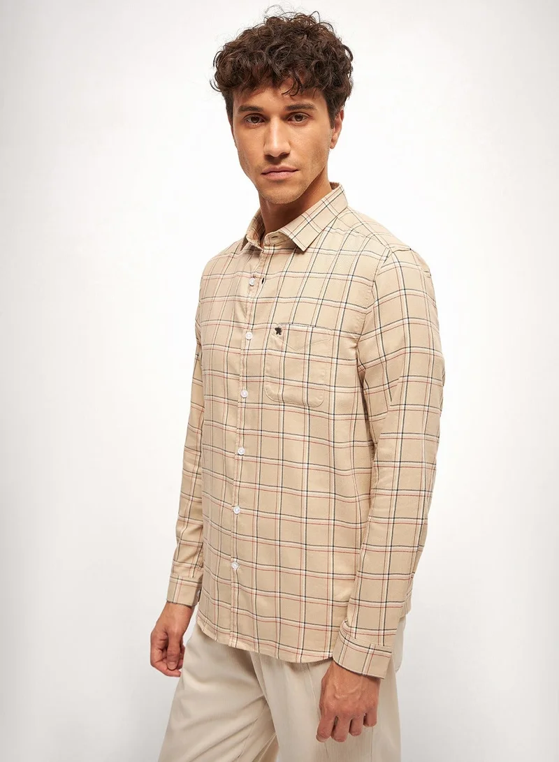 THE BEAR HOUSE Cotton Shirt for Men | Slim Fit, Long Sleeve, Casual & Formal Wear | Soft, Breathable Fabric for Office, Everyday, & All-Season Use in Classic & Trendy