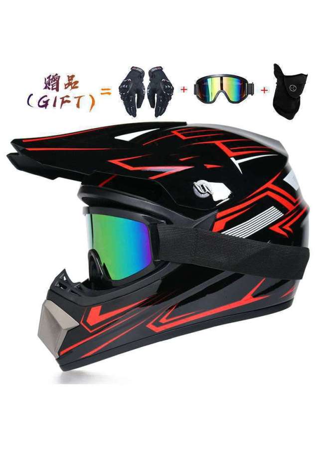 Red Phantom Motorcycle Motocross Stylish Helmet For Men, Teenagers, Karting, Children's Balance Bikes, Mountain Running, Downhill Full Face Helmet